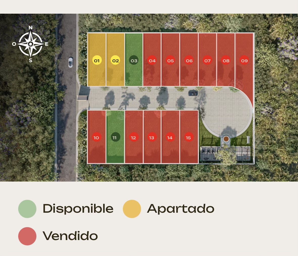 Masterplan Areca Cholul - Disponibilidad de lotes