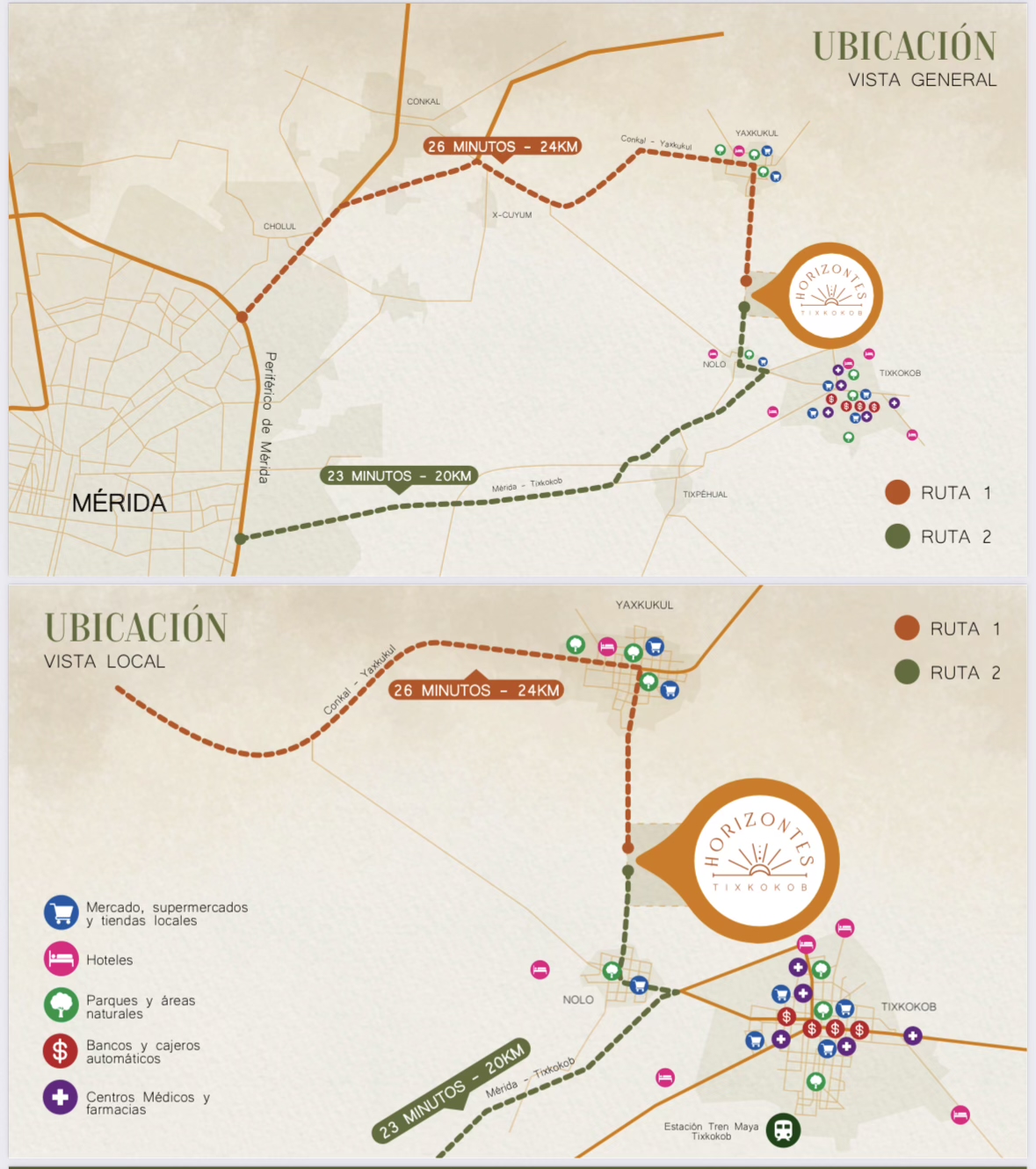 Mapa de ubicación Horizontes Tixkokob